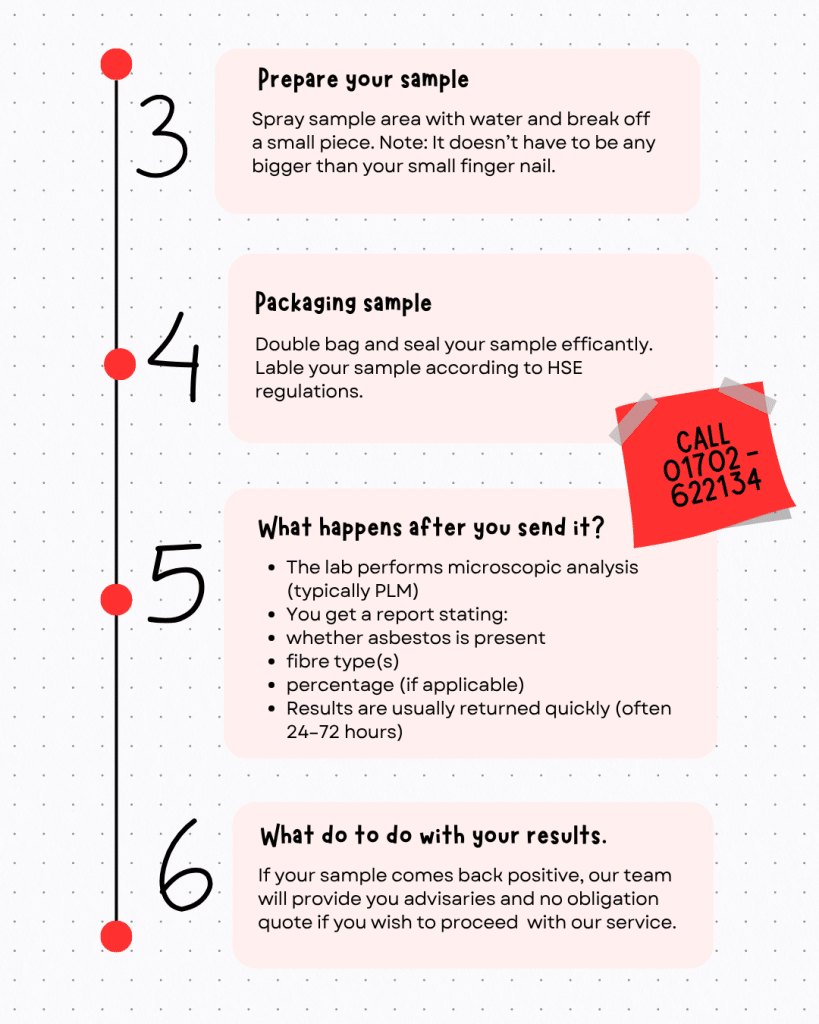send an asbestos sample ukas lab
